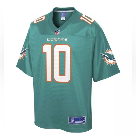NFL PRO LINE Tyreek Hill #10 Aqua Miami Dolphins Player Game Jersey. Official. - Picture 2 of 4
